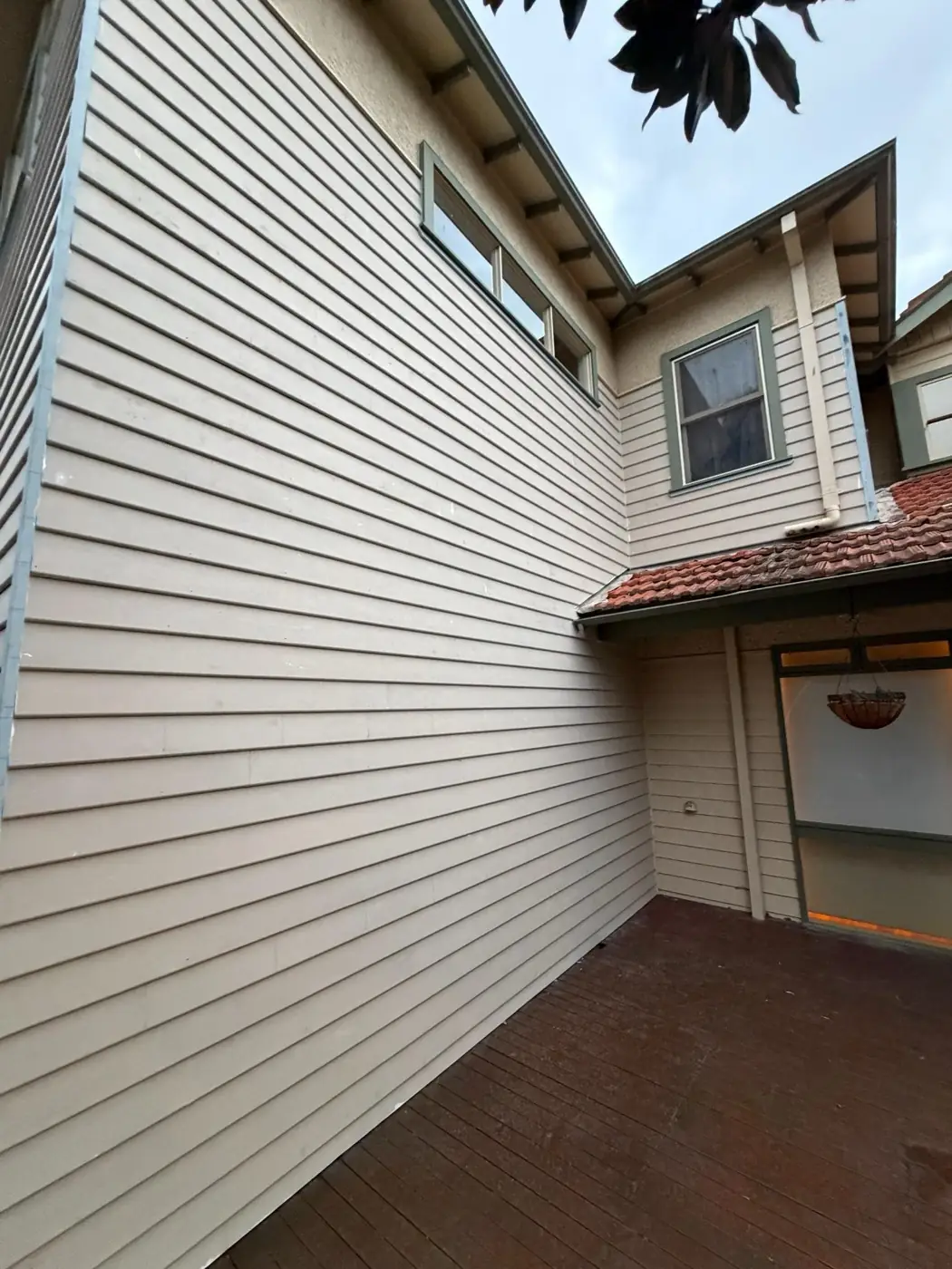 Glen Iris · Existing timber weatherboards showing the area to be replaced.