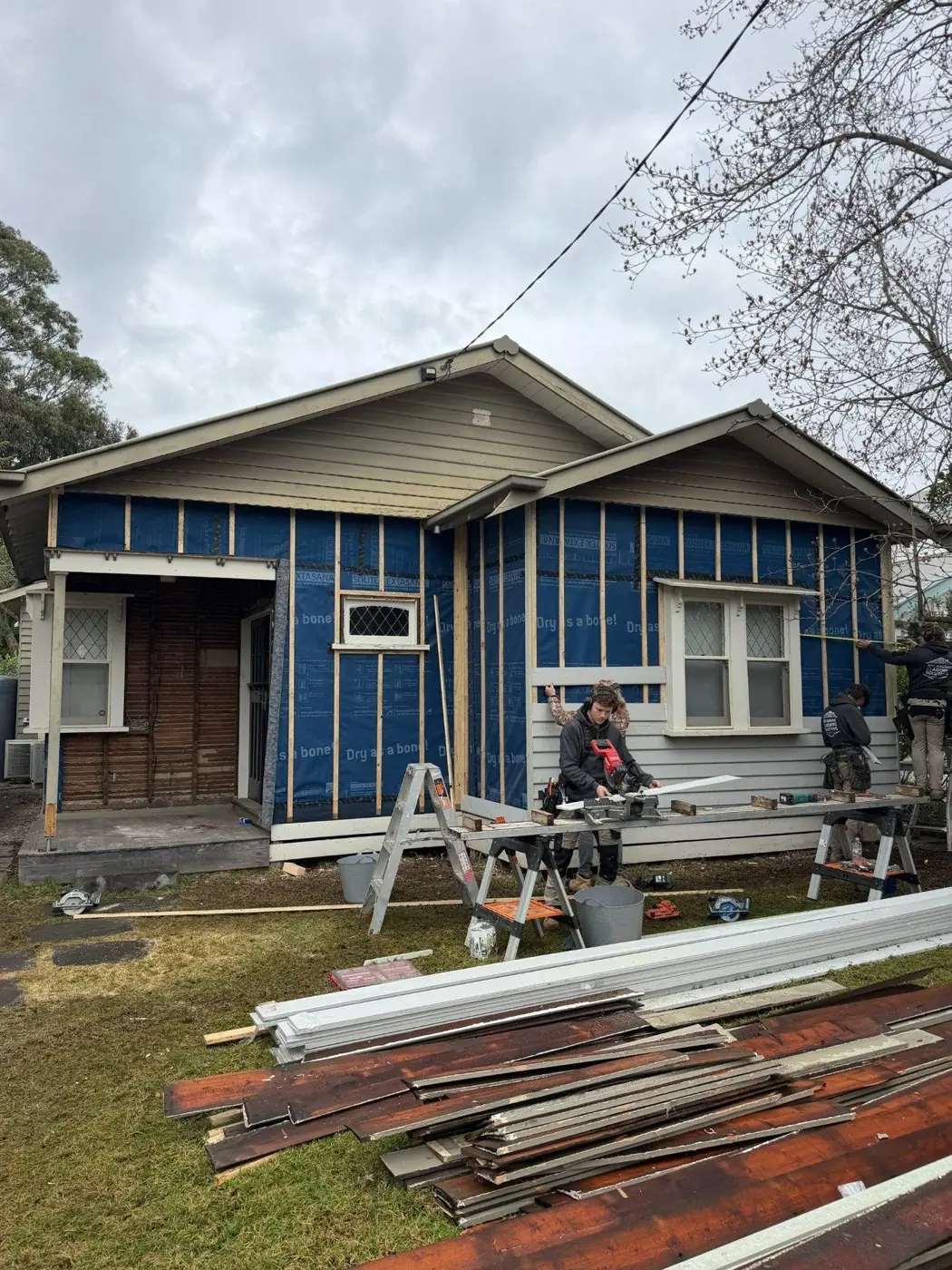 Northcote weatherboard replacement: northcote project in progress.