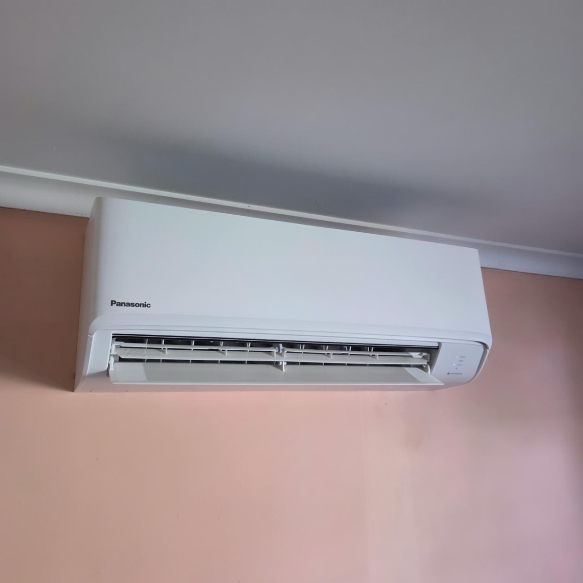 Close-up of a wall-mounted split system indoor unit